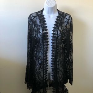 Black Lace Cardigan